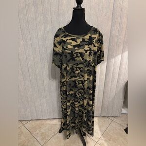 3XL Camouflage LuLaRoe Carly Hi Low Dress